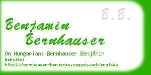 benjamin bernhauser business card